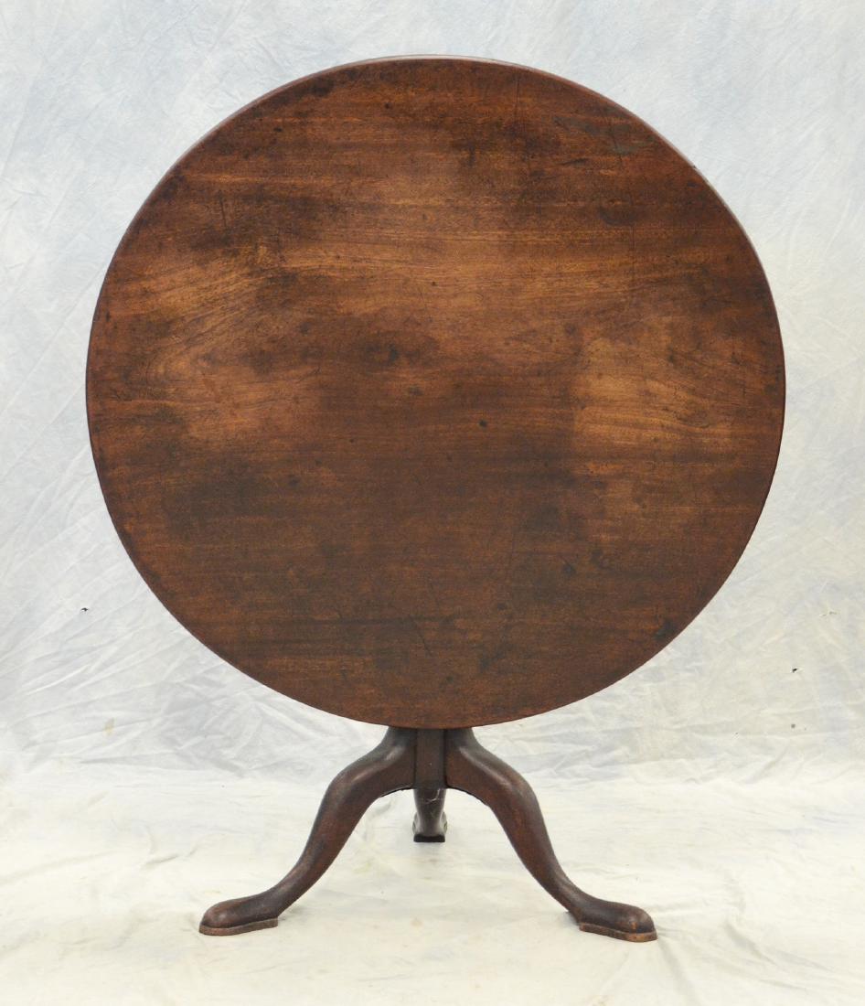 Walnut Tilt Top Round Table: Walnut Tilt Top Round Table, 27" h, 37-1/4" diameter, with 1/4" shrinkage