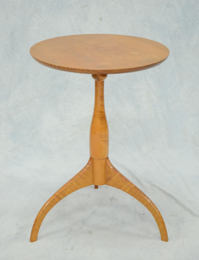 Figured maple Shaker style candlestand, Olof Althin (1 of 2)