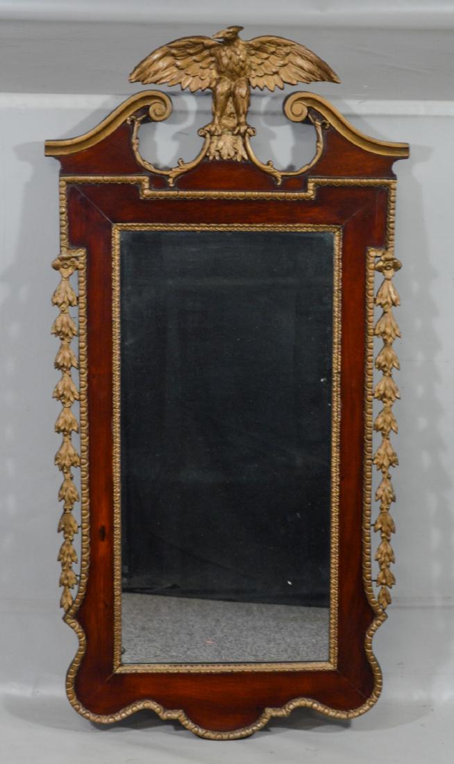 Early 19th C Chippendale Style Mahogany Mirror (1 of 4)