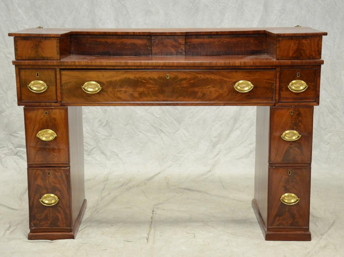Regency mahogany knee hole credenza (1 of 7)