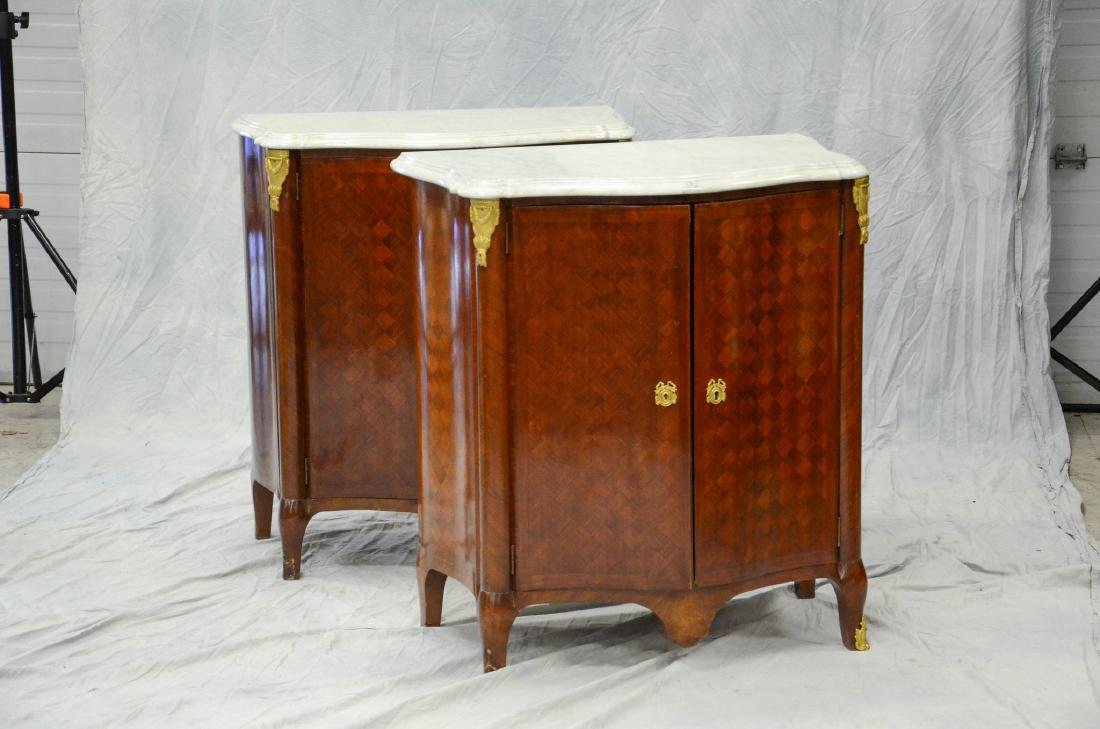 Pair of serpentine front French commodes (1 of 2)