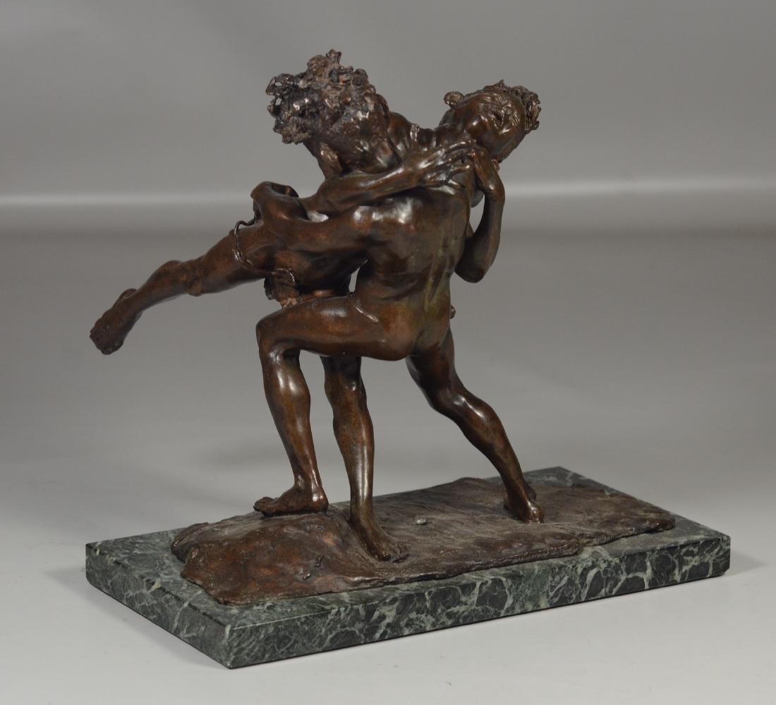 Bronze Figure of Two Warriors Wrestling, G Renda (1 of 5)