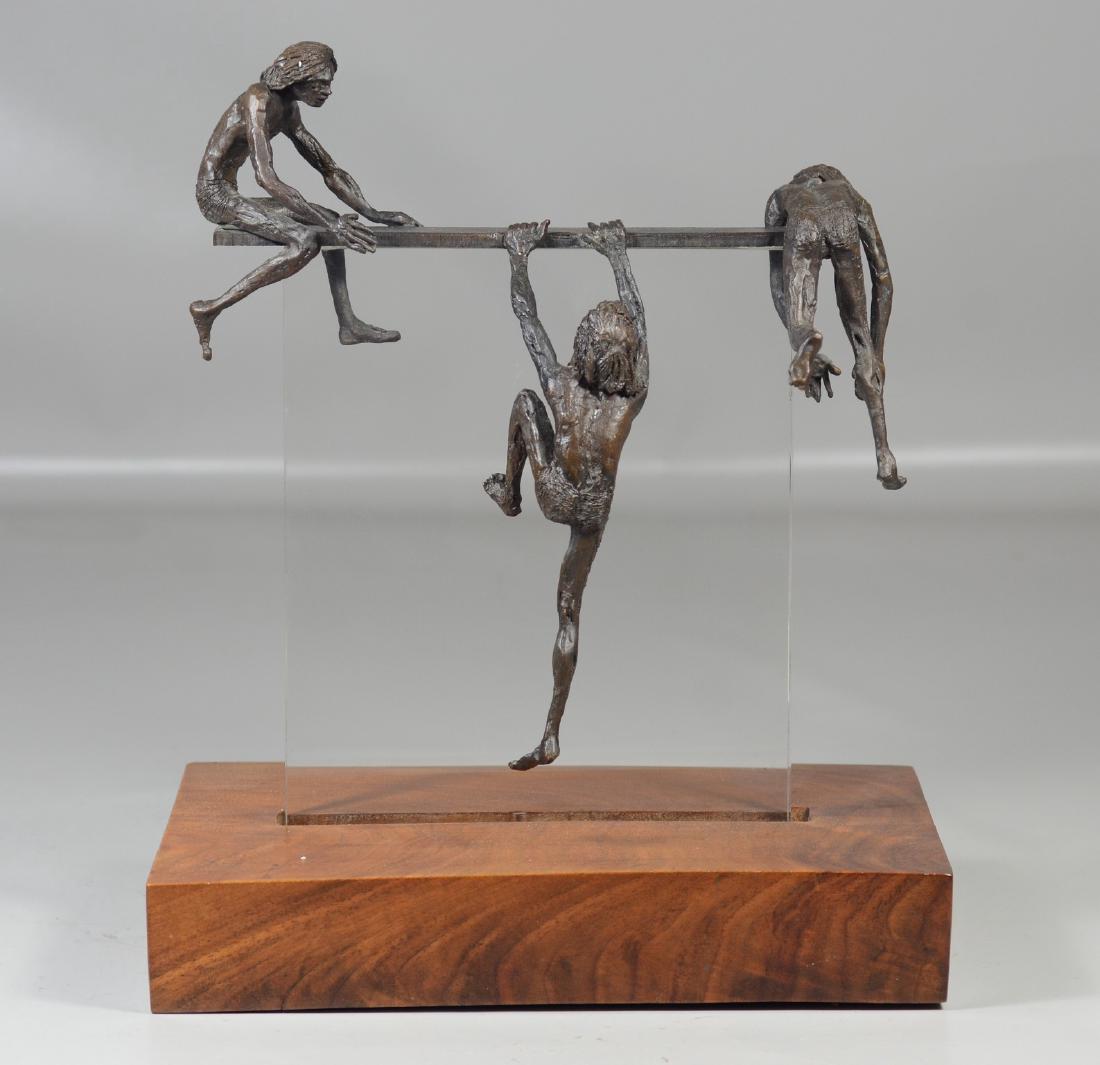 Mervine Chianelli, Amer, 20th c, Bronze and Plexiglas (1 of 5)