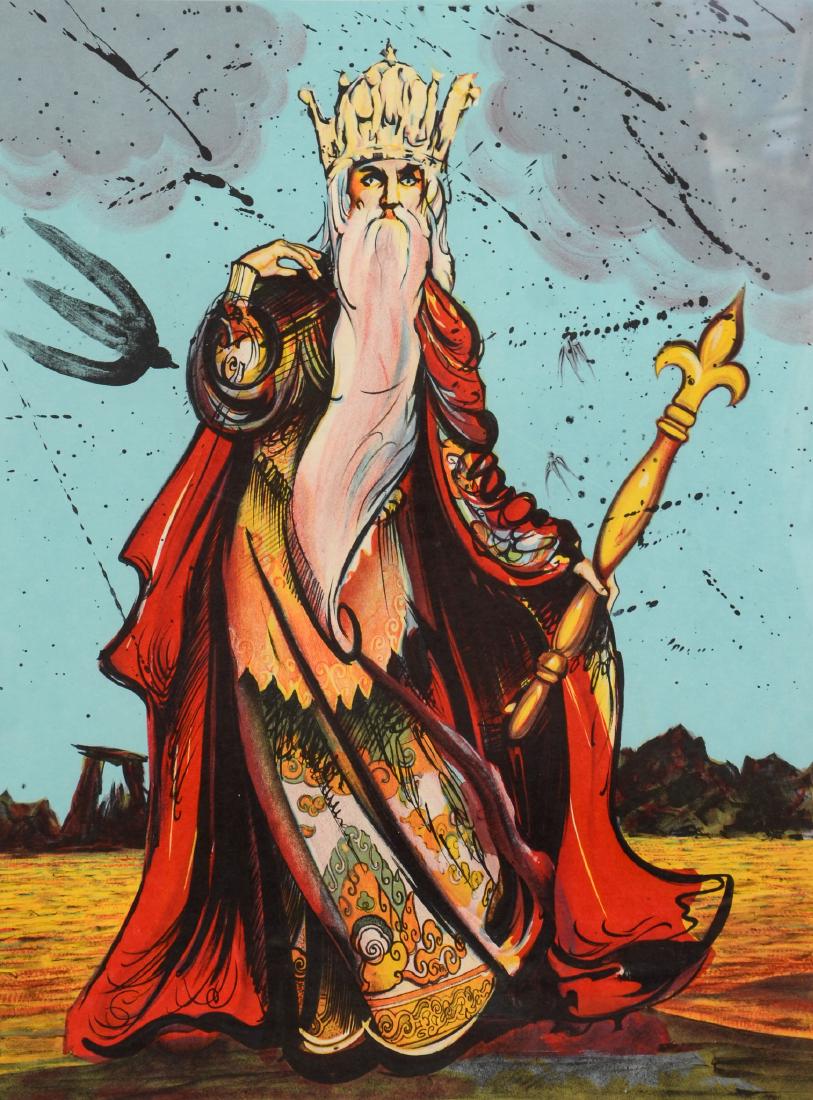 After Salvador Dali Colored Lithograph, "Moses" (1 of 5)