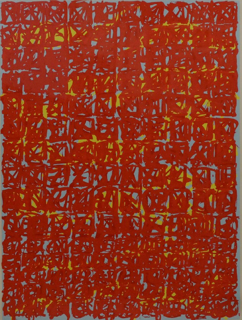 Jack Tworkov (American,1900-1982), abstract serigraph: Jack Tworkov (American, 1900-1982), abstract serigraph, "SS #2", edition 12/25, measures 30" x 22-1/4" sheet, in a 31-1/2" x 23-3/4" frame, very good condition