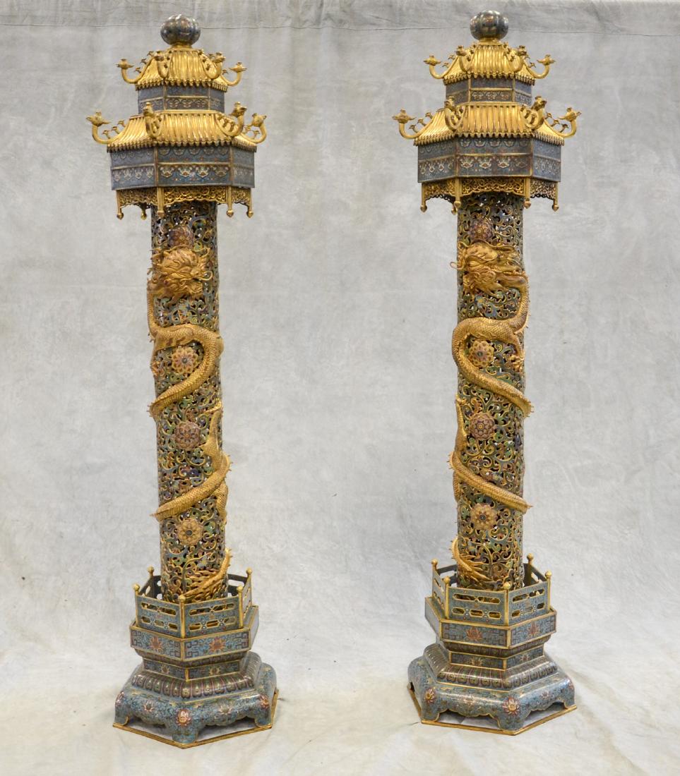 Chinese Qing Gilt Bronze & Cloisonne Incense Burners (1 of 20)