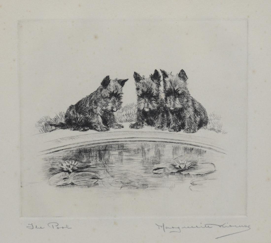 Marguerite Kirmse, Etching of 3 Scottish Terriers (1 of 6)