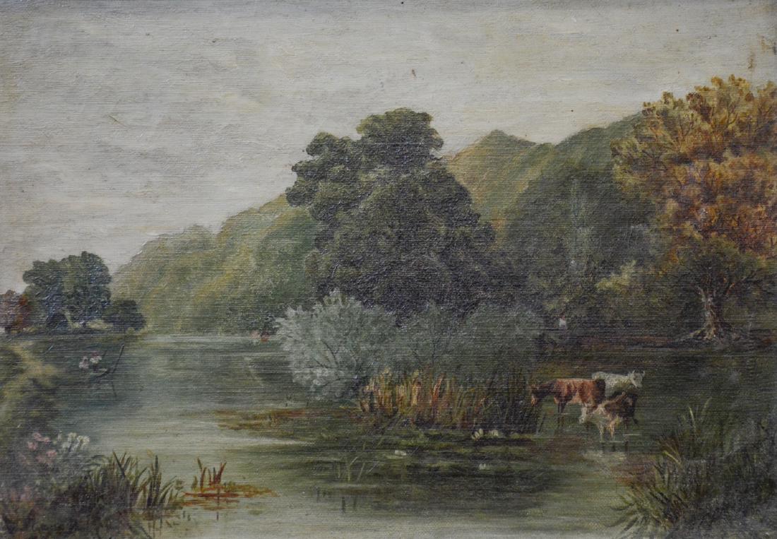 Critchley, English School, 19th c, o/c, 10" x 14" (1 of 4)