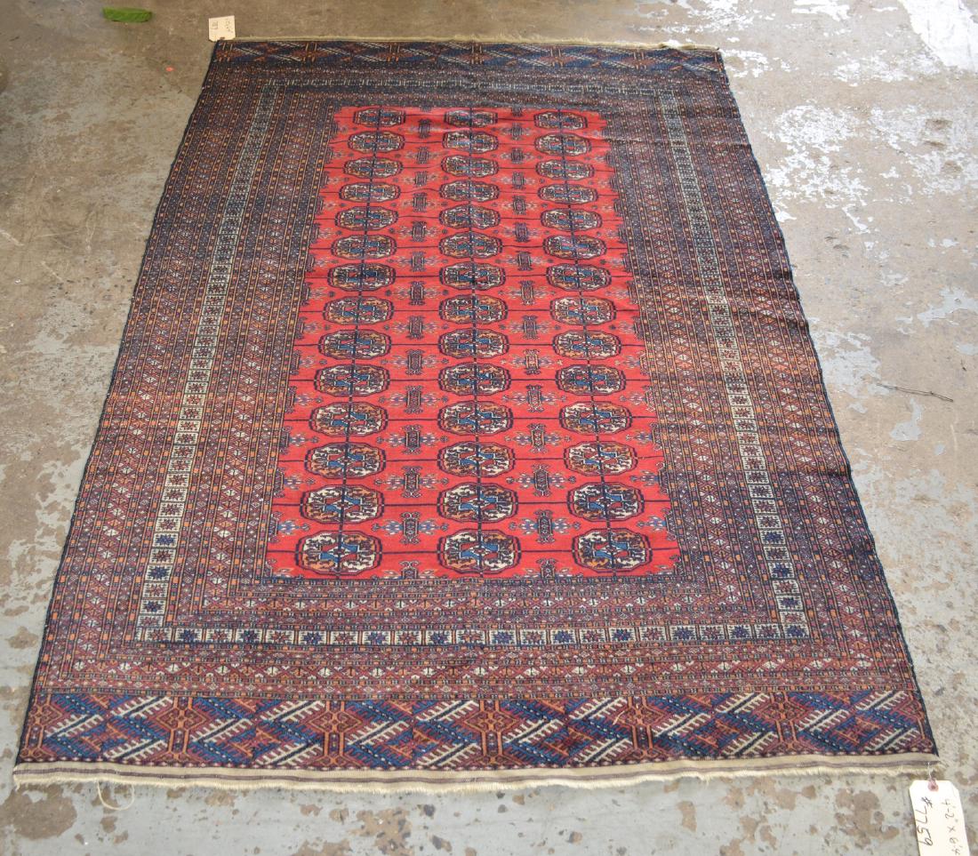 Oriental Throw Rug, 4'2" x 6'4" (1 of 2)