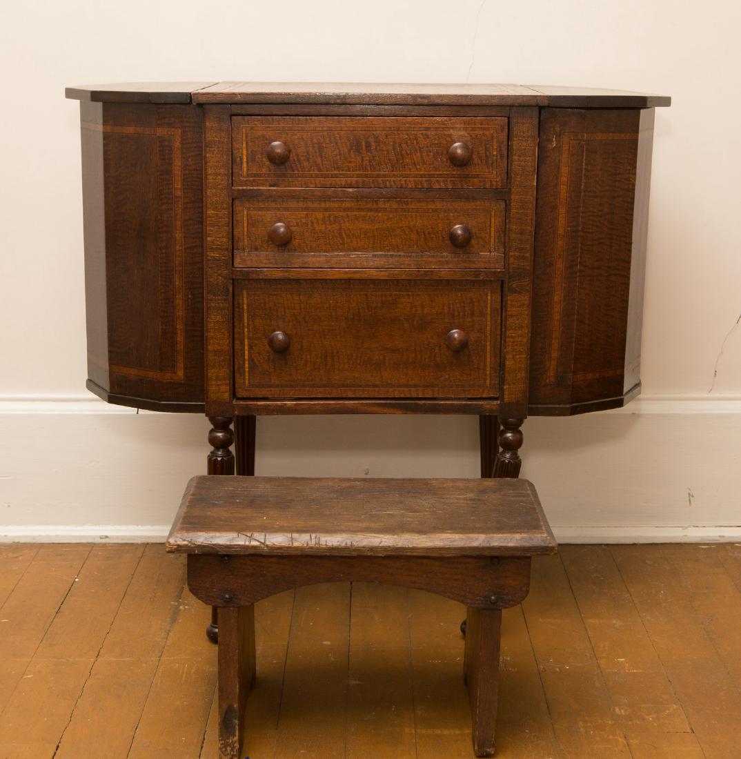 Inlaid Mahogany Martha Washington Sewing Stand (1 of 2)