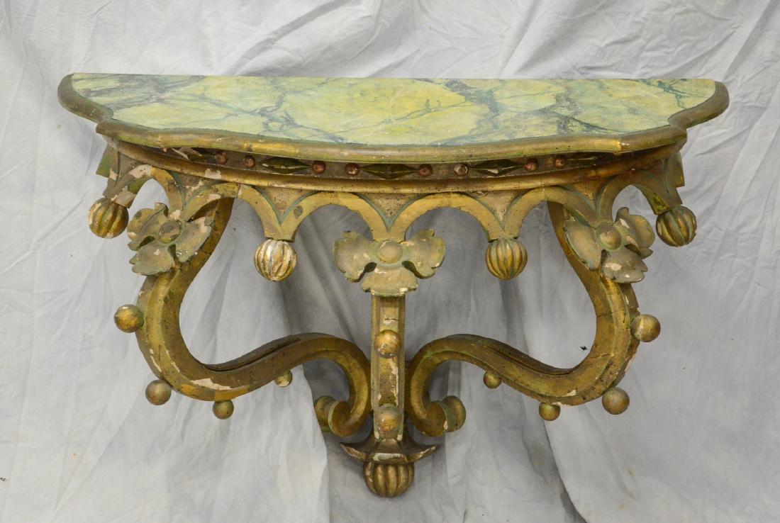 Gilt & carved wood wall shelf (1 of 2)