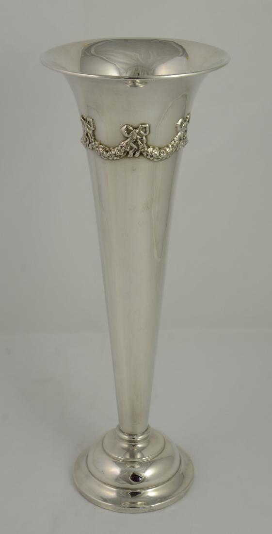 19th Century Mauser Sterling Silver Trumpet Vase (1 of 1)