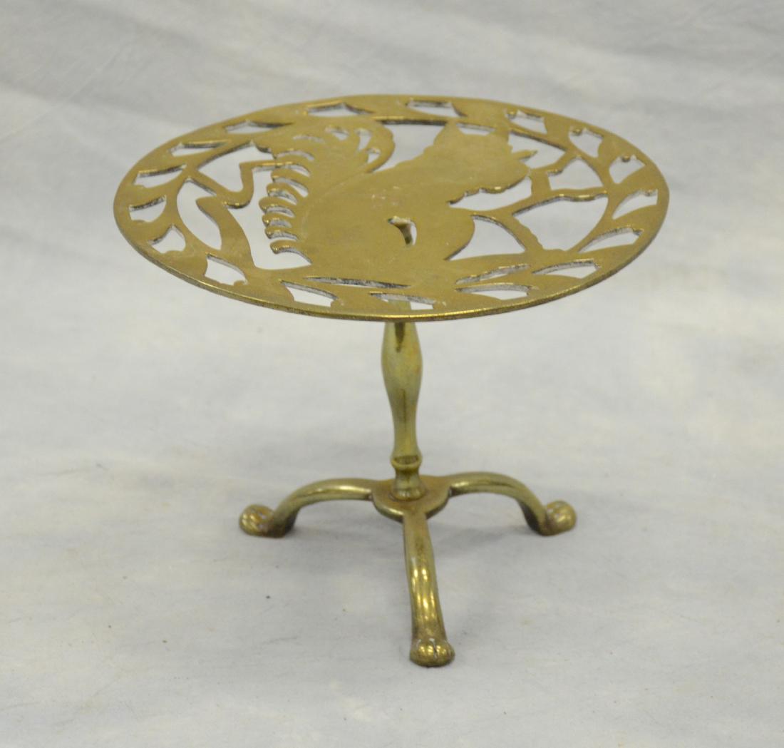 English brass fireplace trivet with squirrel (1 of 2)