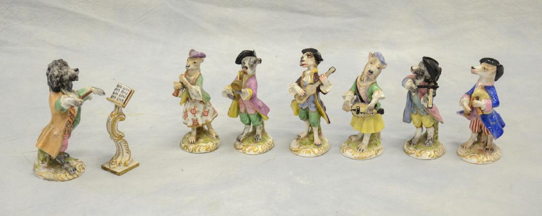 8 pc Continental porcelain dog band (1 of 6)