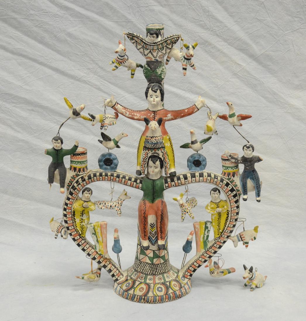 Mexican painted terracotta sculpture (1 of 5)