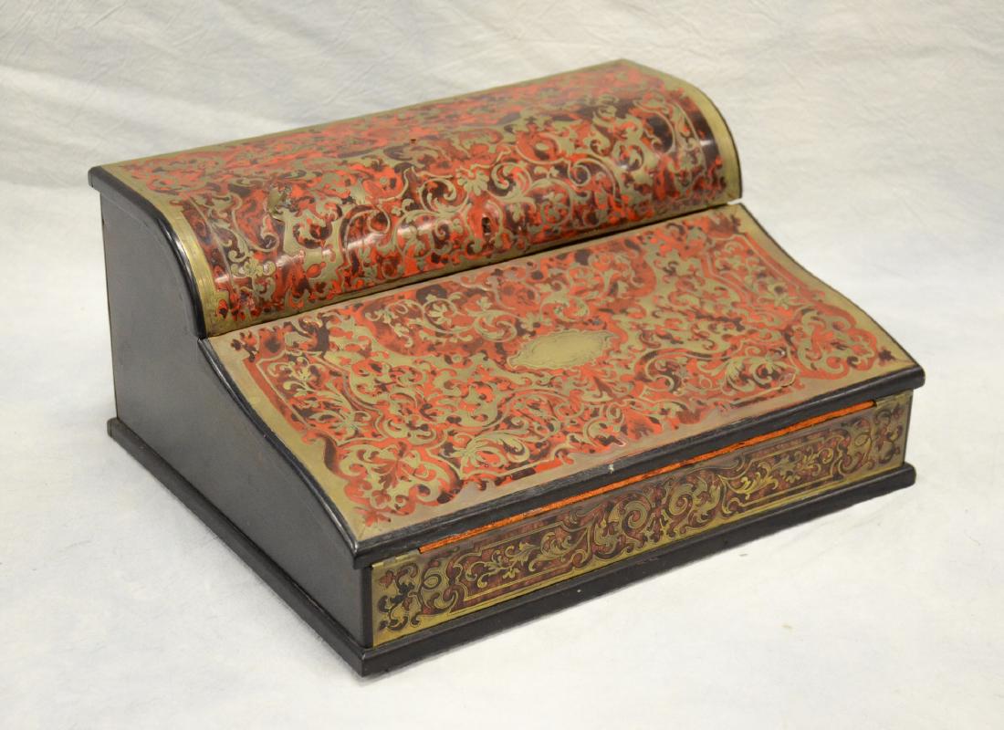 French lap desk, tortoise with brass inlay (1 of 2)