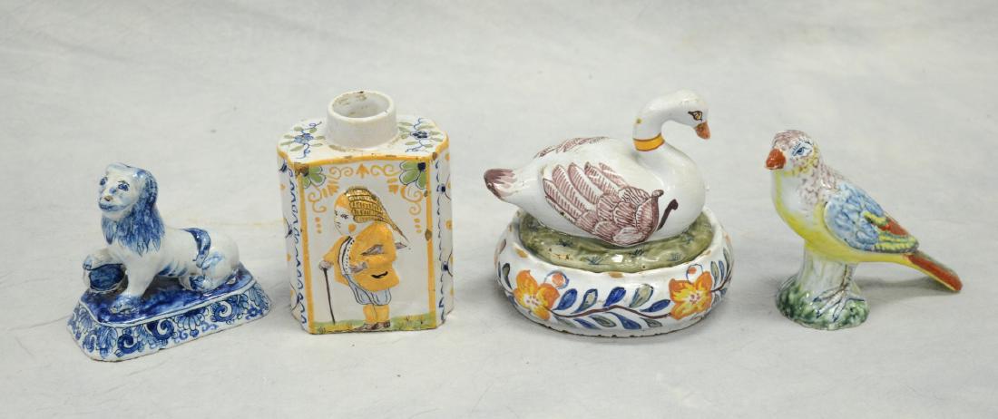 (4) Pieces of Continental faience (1 of 6)