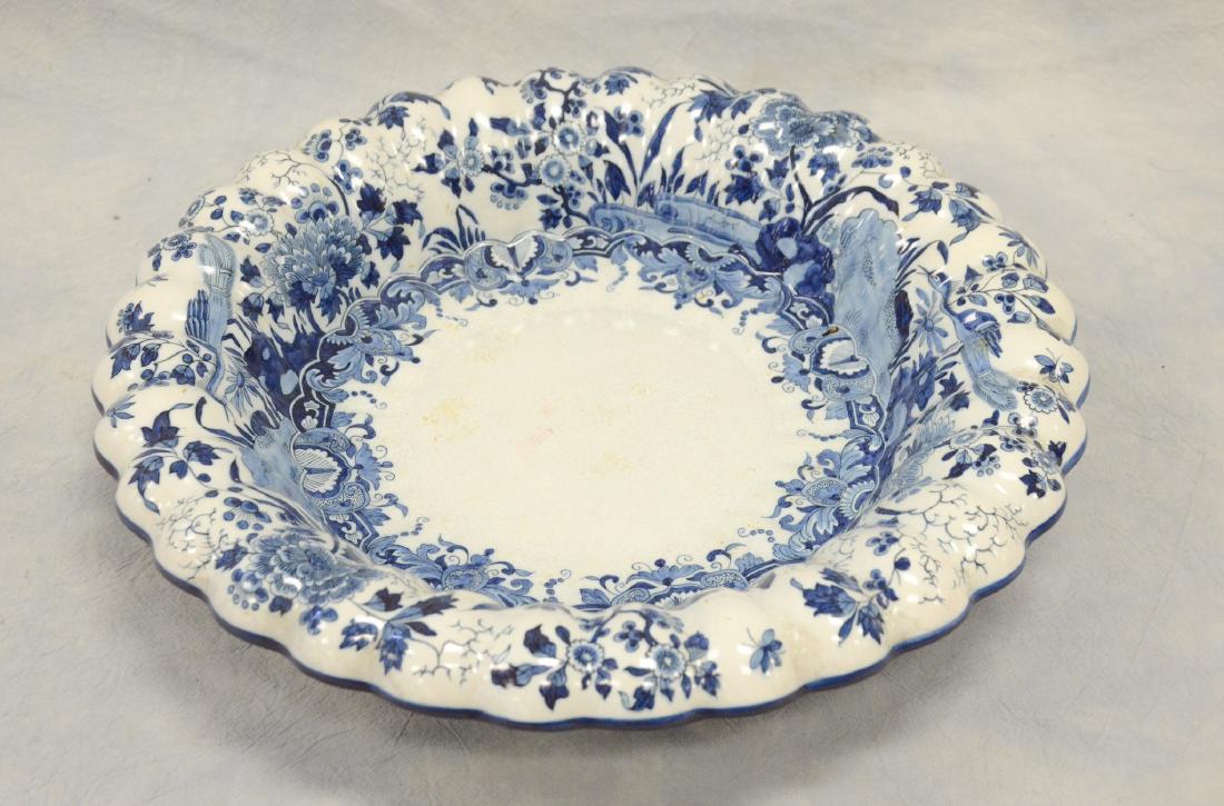 Continental faience bowl, 14" diameter (1 of 2)