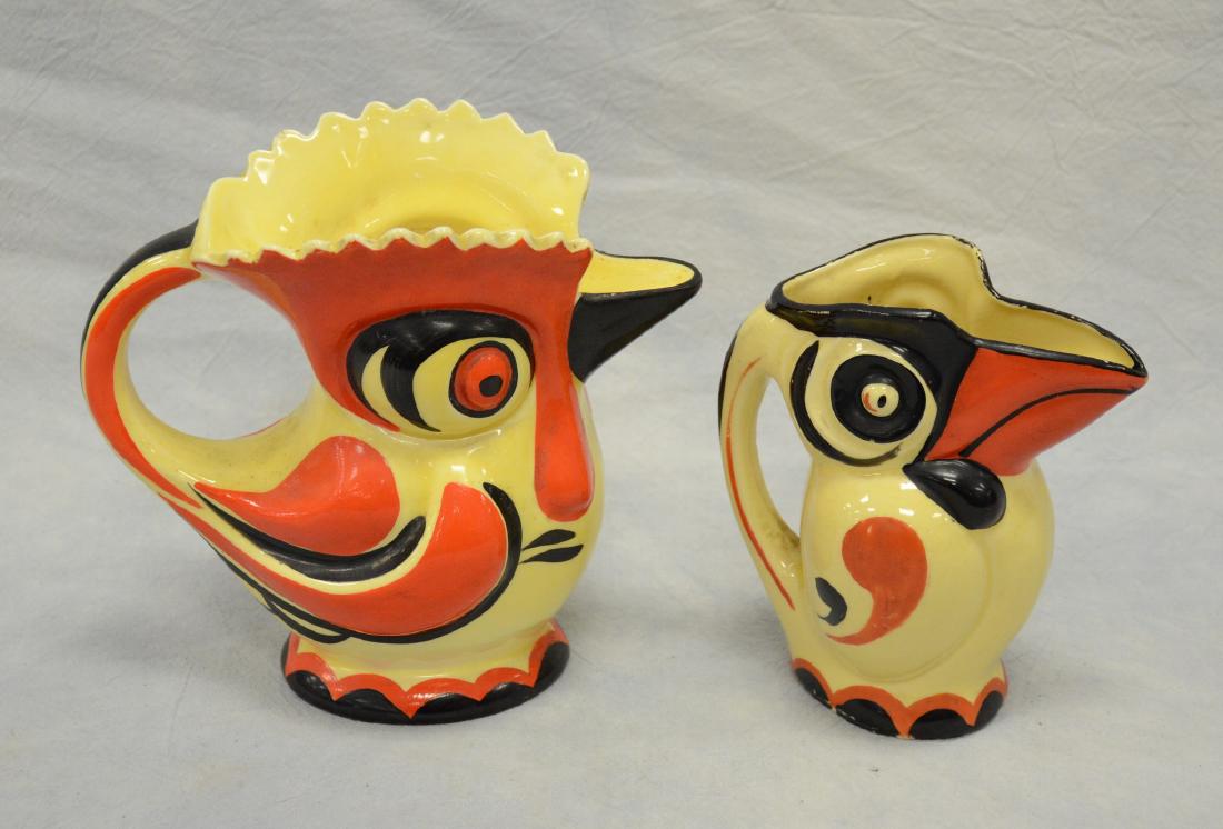 (2) Exotic ceramic bird pitchers (1 of 2)