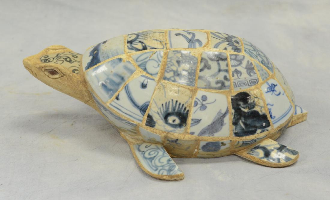 Thai turtle, antique Asian pottery shards (1 of 4)