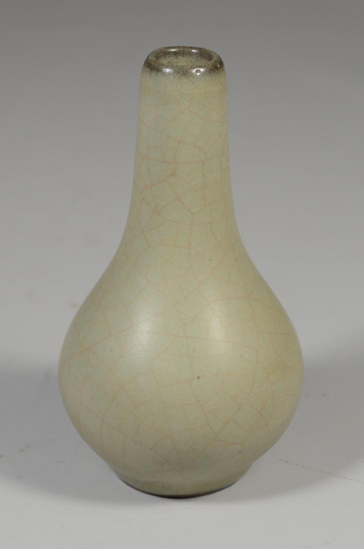 Chinese celadon crackle glaze baluster vase (1 of 6)