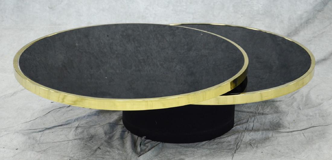 Modern design double glass top coffee table (1 of 2)