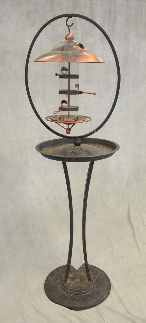 Copper & iron bird feeder, 72" h x 23" dia (1 of 2)