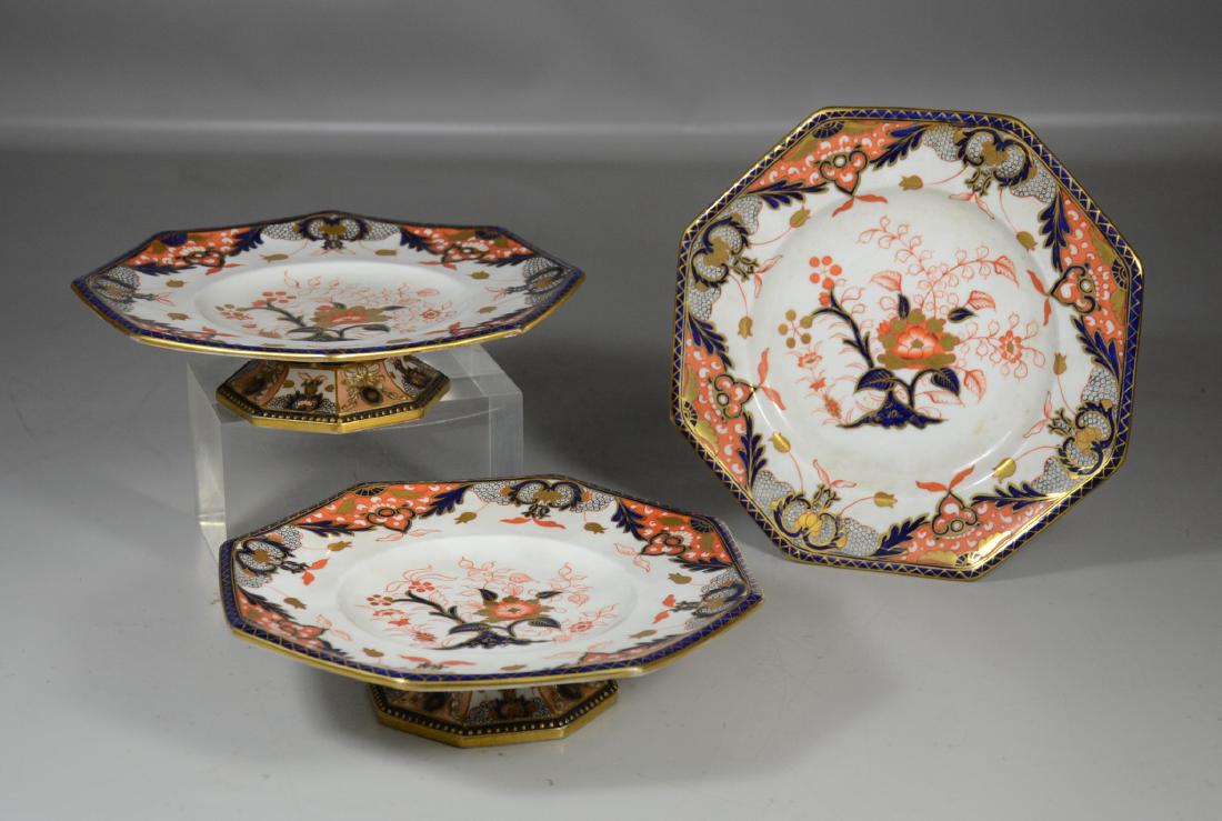 (3) Pcs English "Imari palette" porcelain, some marked (1 of 4)