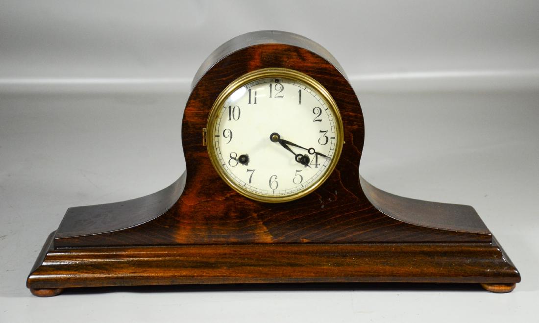 New Haven mantle clock with weight, Tambour No 2, back (1 of 6)