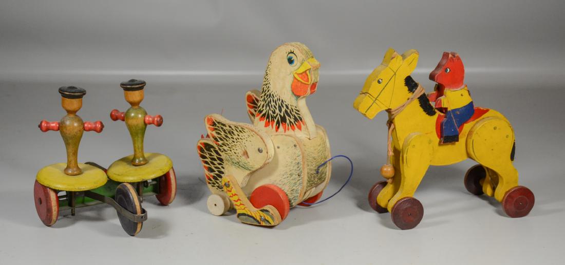 (3) Vintage child's pull toys (1 of 1)