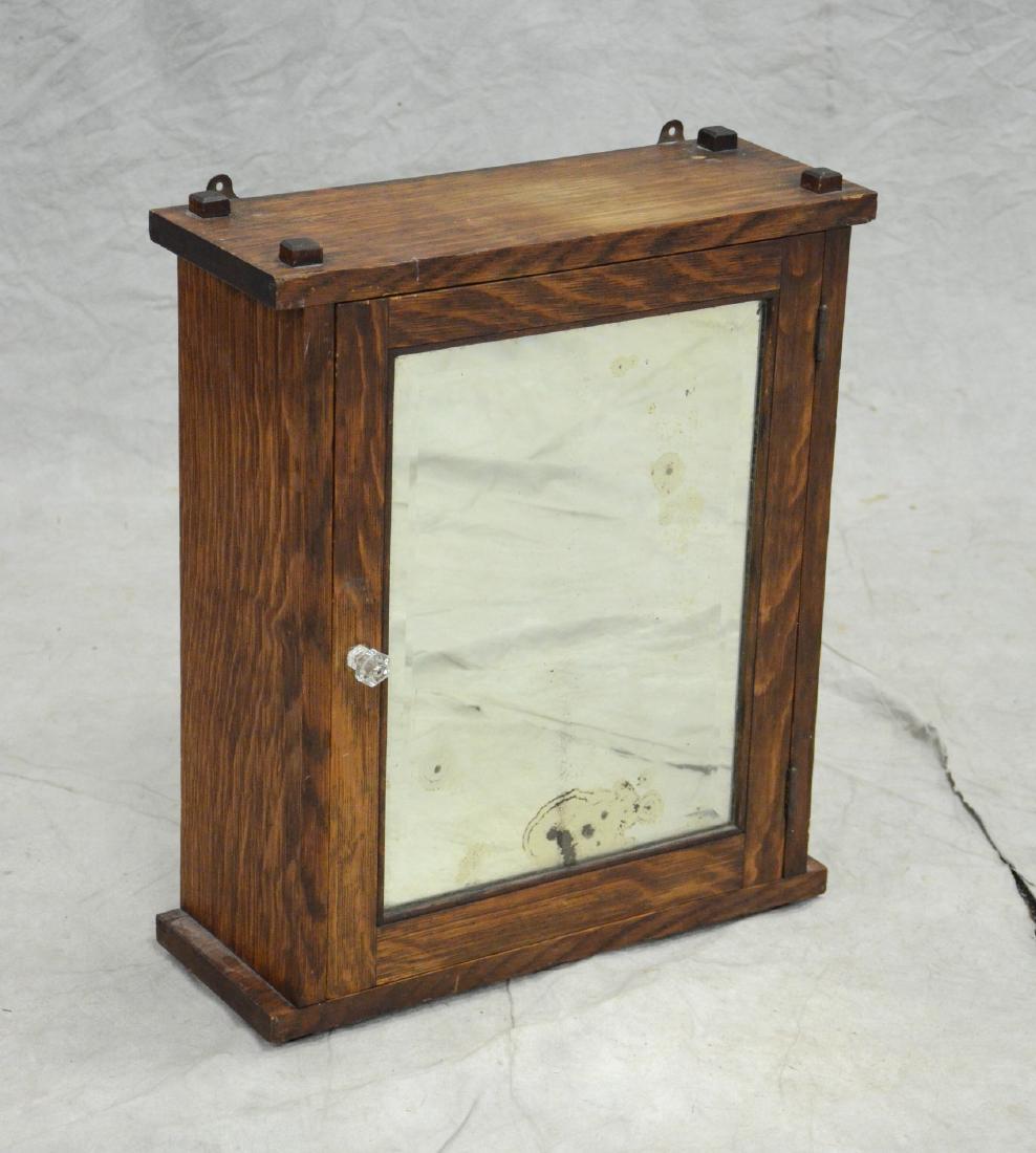 Oak Arts & Crafts hanging cabinet (1 of 2)