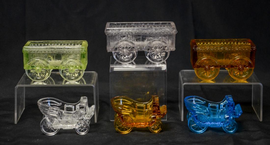 (6) EAPG novelty figural open salts (1 of 1)