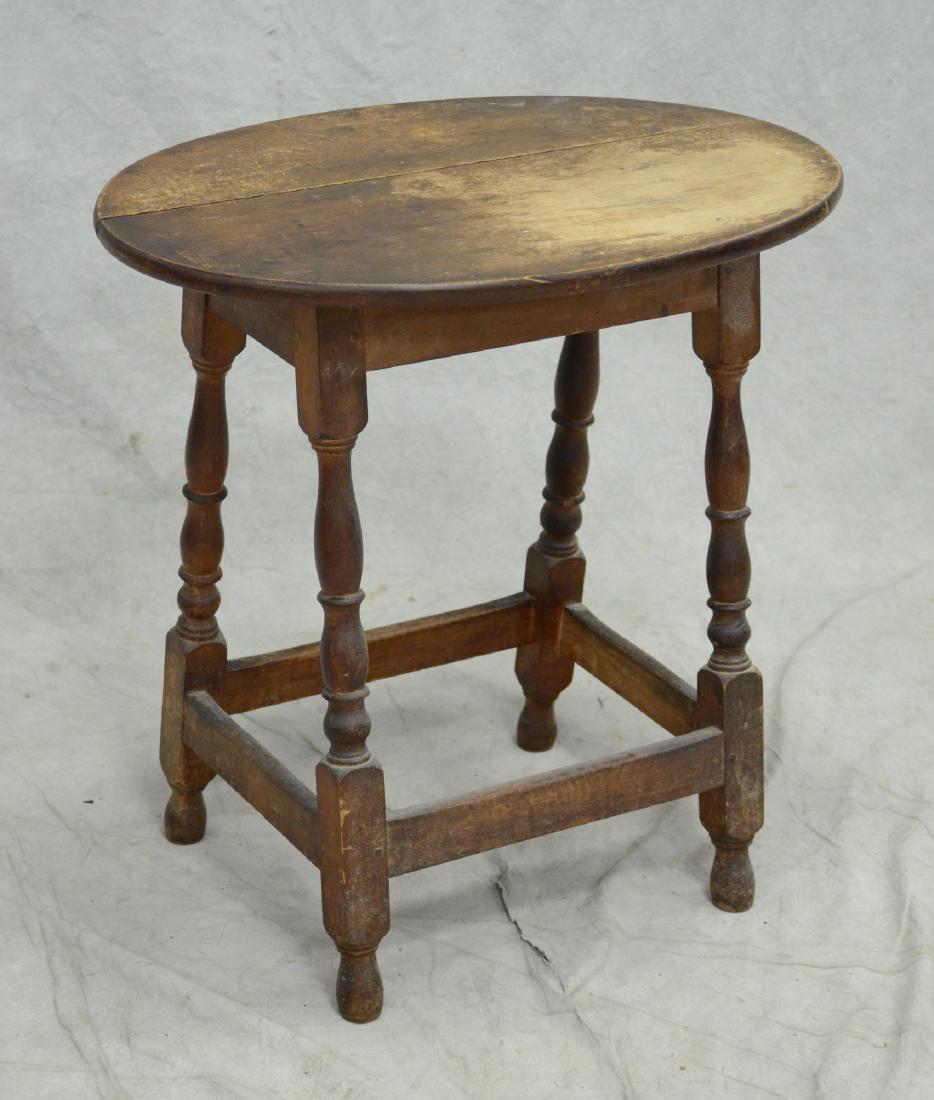 Oval walnut William & Mary style tavern table (1 of 2)