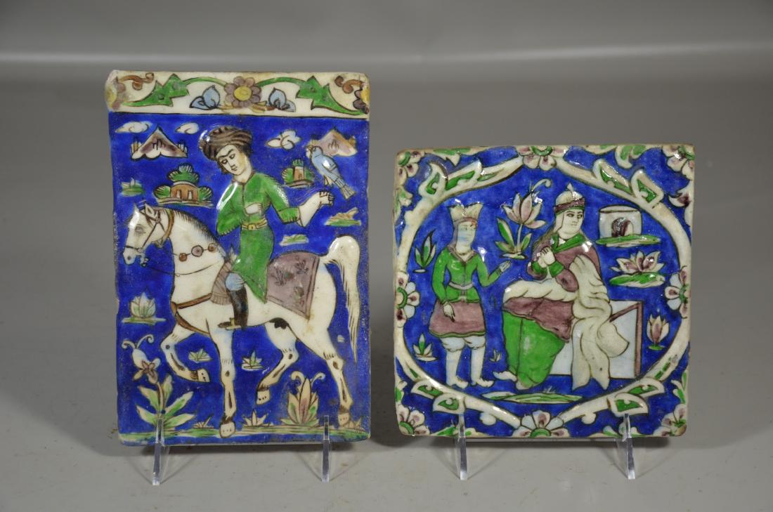 (2) Persian Glazed Tiles (1 of 2)