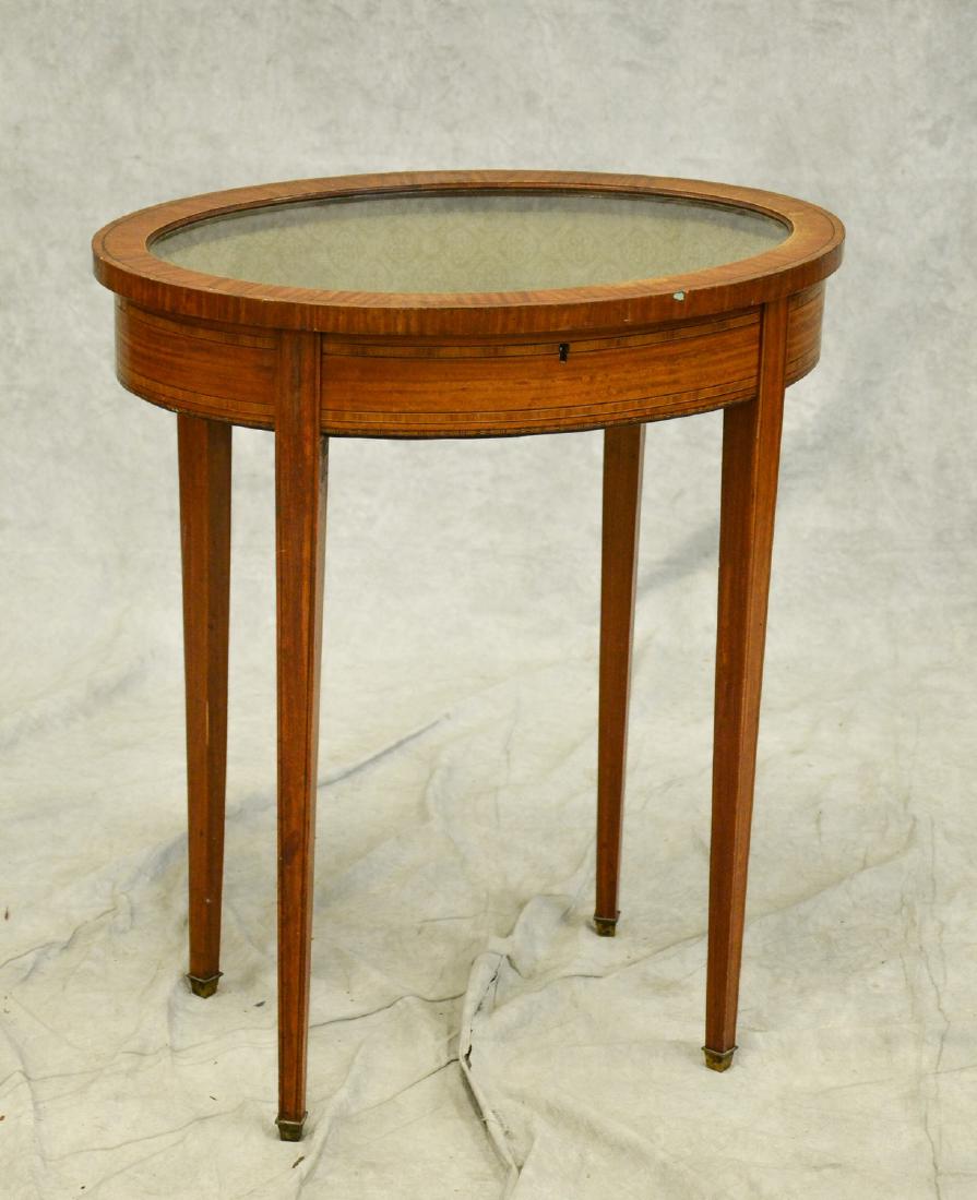 Hepplwhite Style Banded and Inlaid Vitrine (1 of 3)