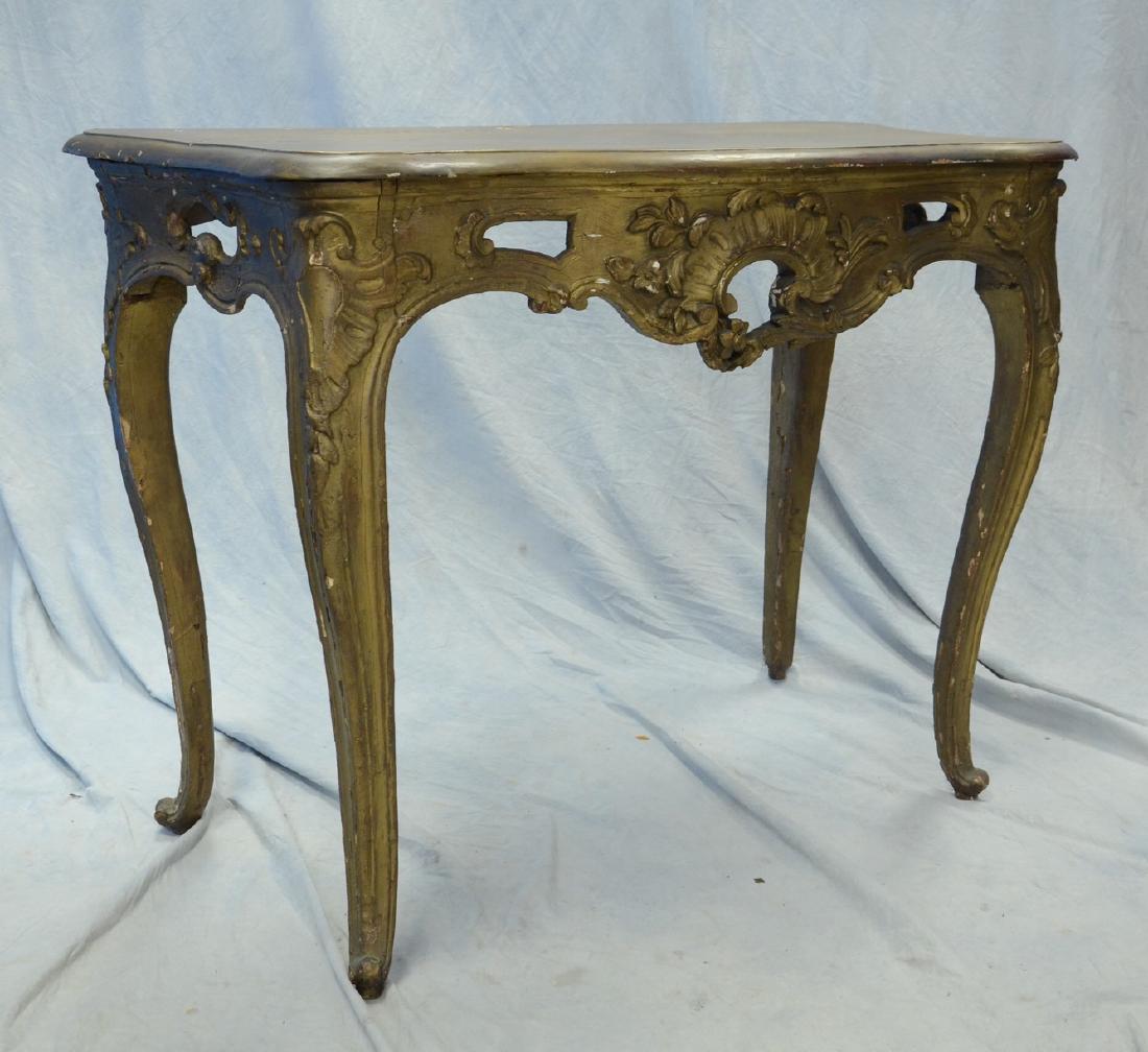 Carved & gilt finished Louis XV style console table (1 of 4)