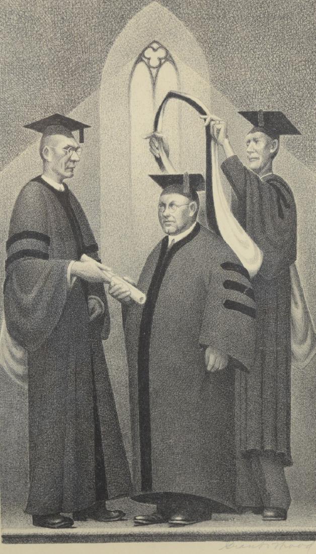 Grant Wood "Honorary Degree" Framed Lithograph (1 of 4)