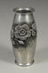 French Art Nouveau silver plated vase, signed L Rozay