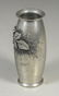 French Art Nouveau silver plated vase, signed L Rozay - 2