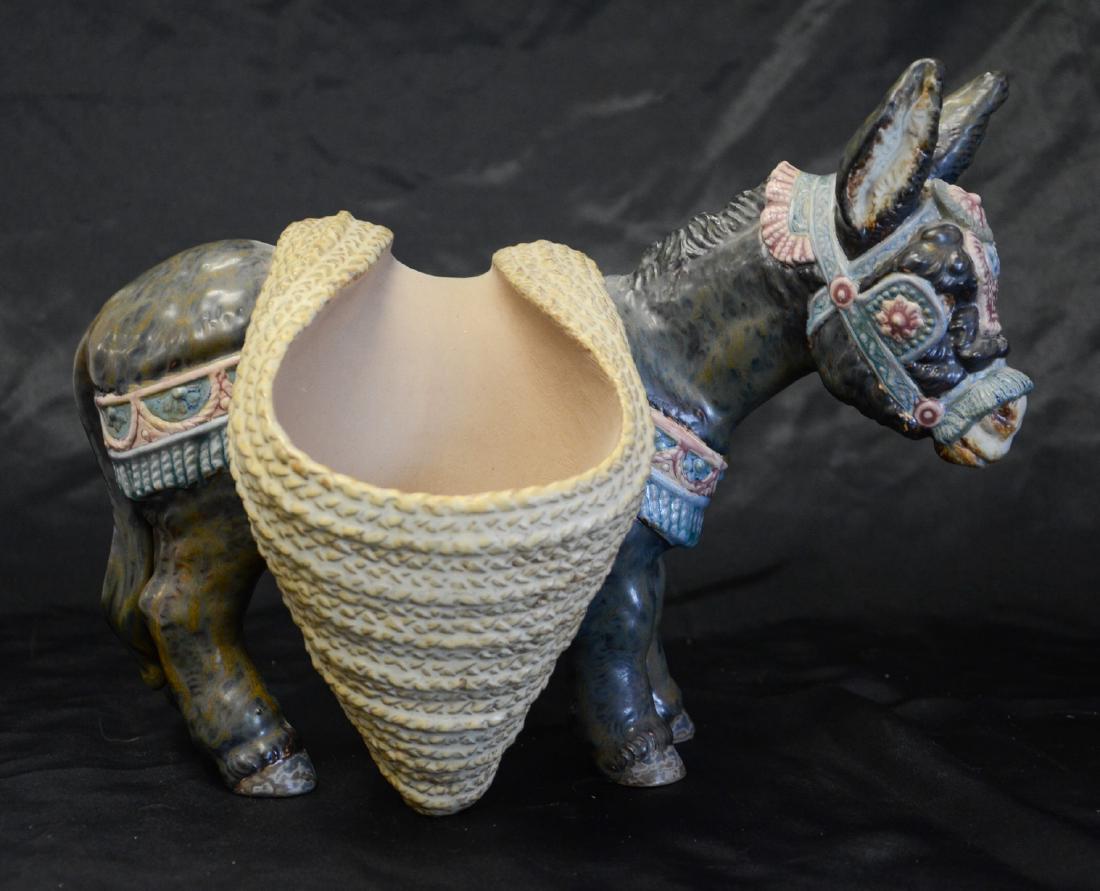Lladro Planter Gres Donkey with Baskets (1 of 6)