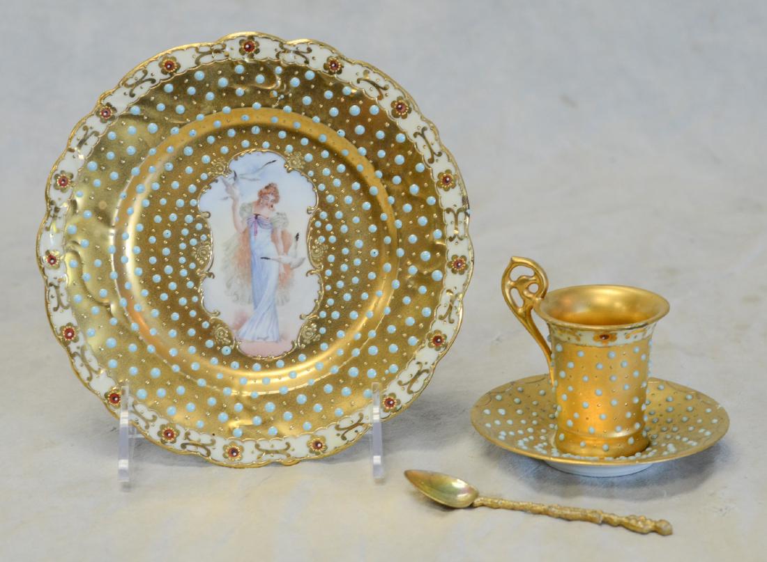 3-Piece German Prov Saxe jeweled trio set, (1 of 3)