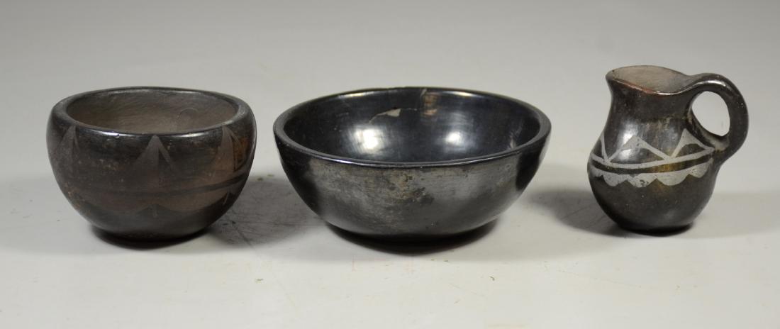 3 Pieces of Santa Clara Pueblo blackware pottery (1 of 3)