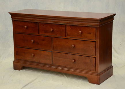 Stanley Young America Collection dresser: Stanley Young America Collection dresser, cherry finish, 33"h x 56" w x 18" d, very good condition