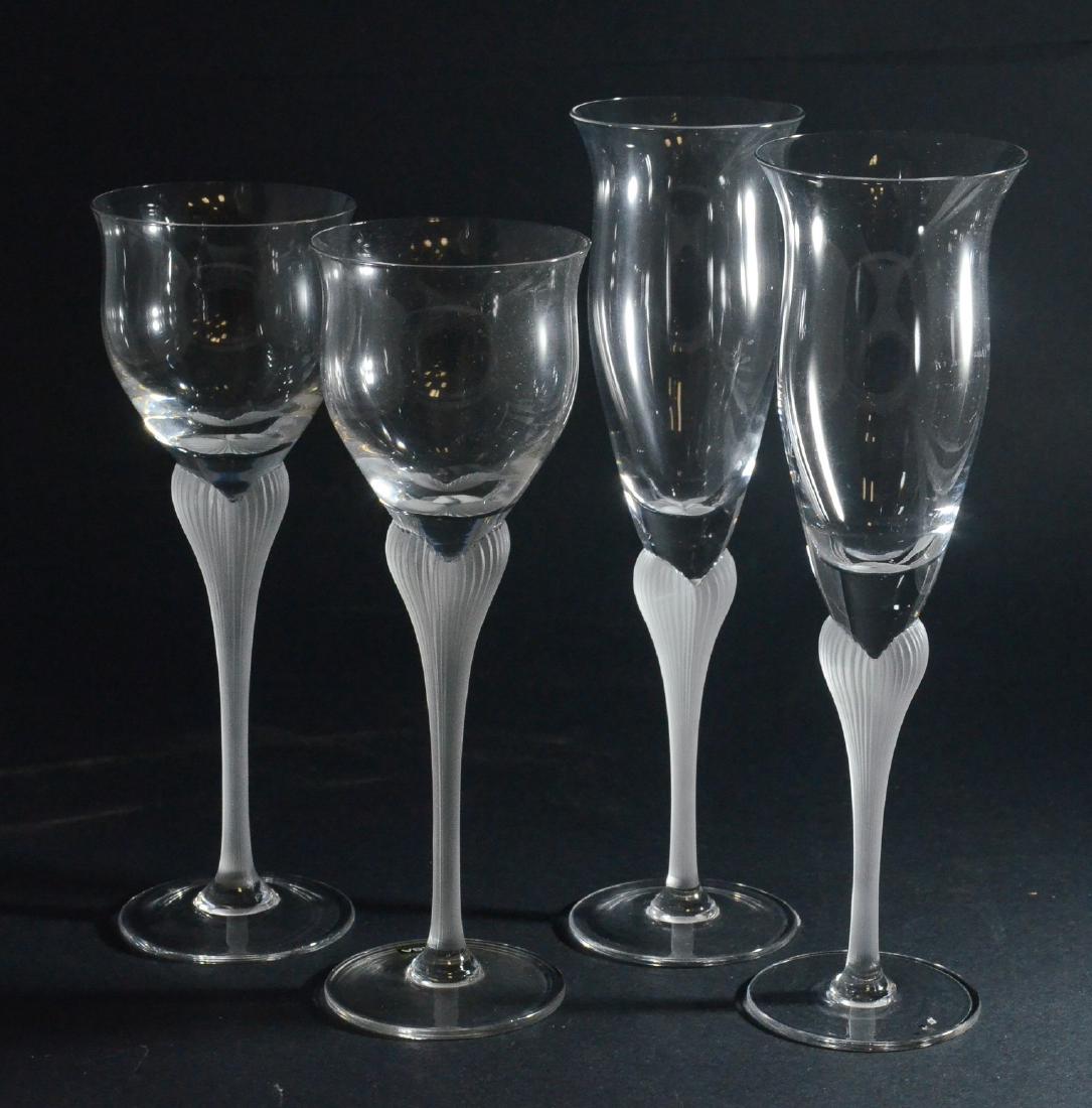 (31) pcs Mikasa Sea Mist clear & frosted stemware (1 of 2)
