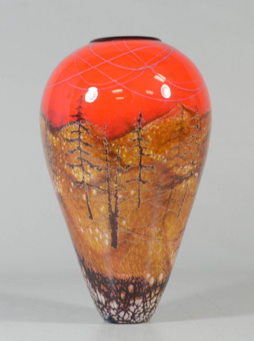 Richard Satava hand blown glass vase, numbered (1 of 5)