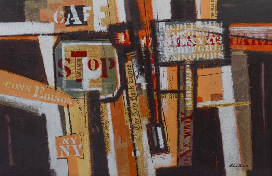 Robert Hobbs (20th C American), New York city abstract (1 of 4)