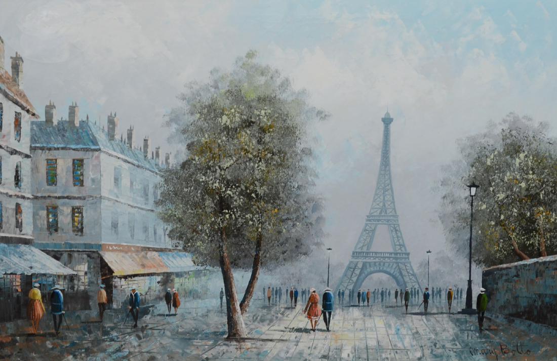 Mary Botto (American, 1913-2002), Parisian street scene (1 of 4)