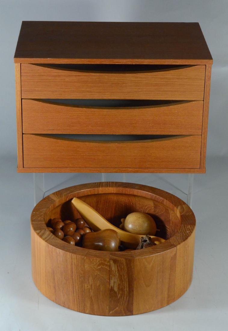 (14) Mid-century wooden items, including 3-drawer small (1 of 6)