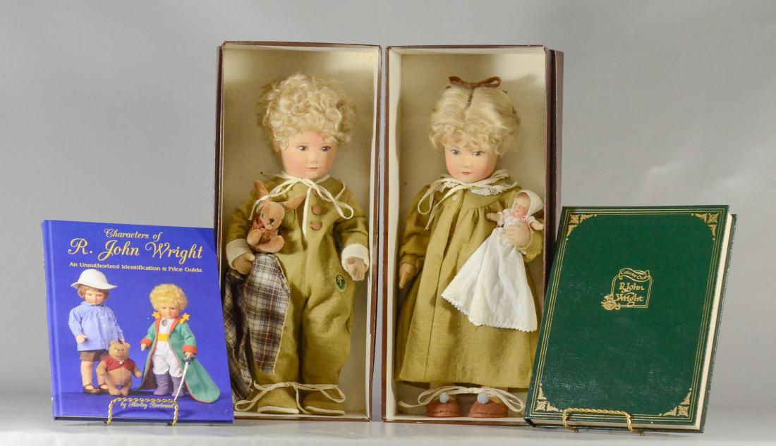 (2) R John Wright Babes in Toyland original felt dolls, (1 of 1)