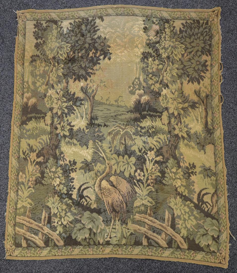Machine woven Verdure tapestry, forest scene with (1 of 6)
